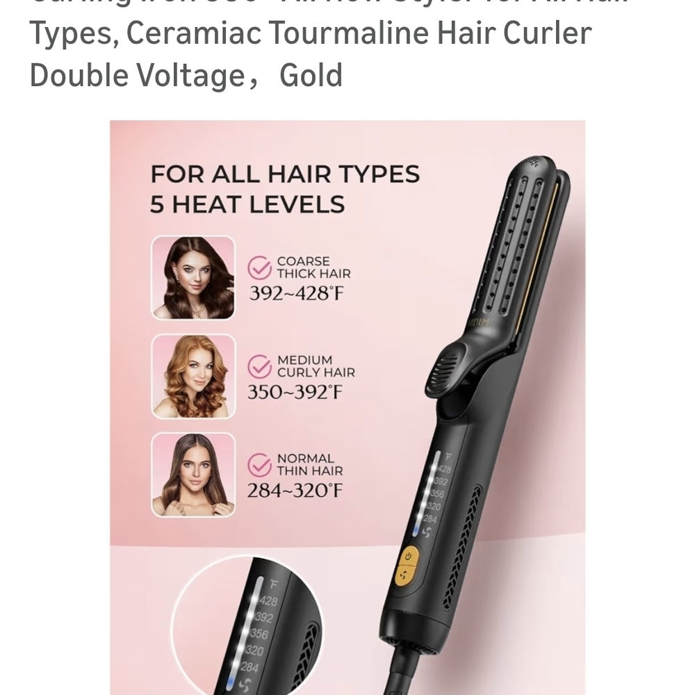 Gold Hair Curler for All Hair Types